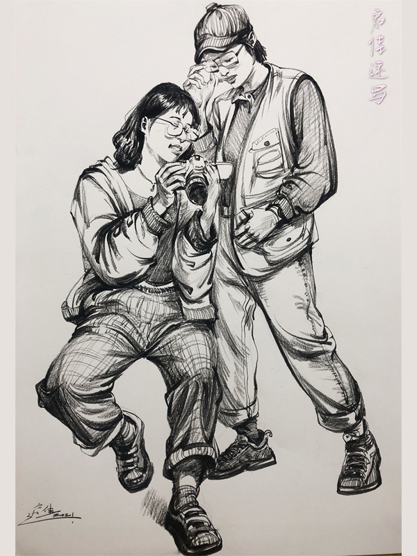 启佳速写作品