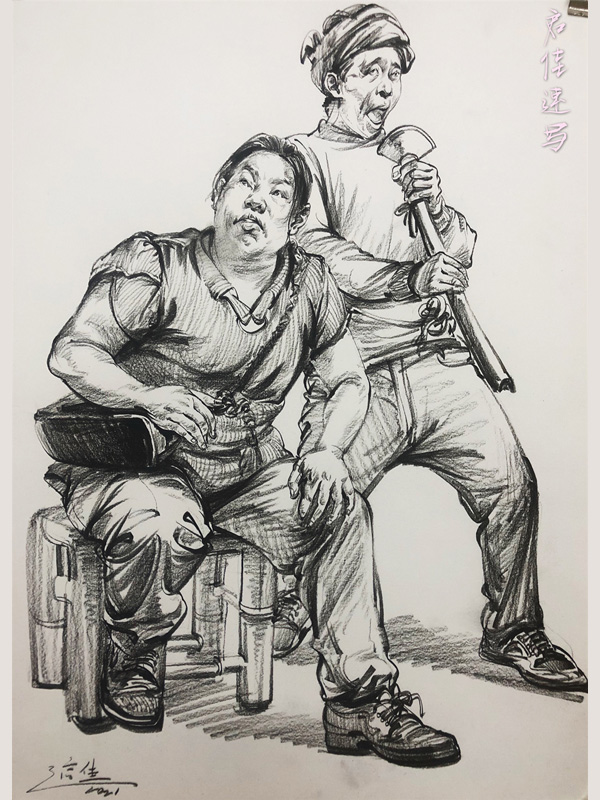 启佳速写作品
